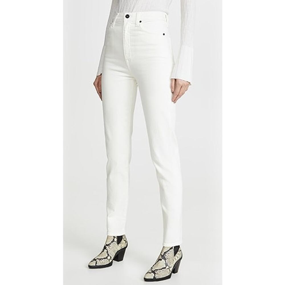 SLVRLAKE Beatnik Slim Fit High Rise Jeans White Wash Women's Size 27 - Picture 3 of 16